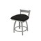 Holland Bar Stool Co 18" Low Back Swivel Vanity Stool, Nickel Finish, Canter Espresso Seat 82118AN003 - alternate 1